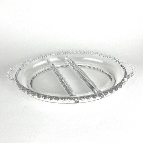Imperial Glass Other - Imperial Glass Candlewick Clear 10.5" oval, Relish Dish, tab handles 400/262